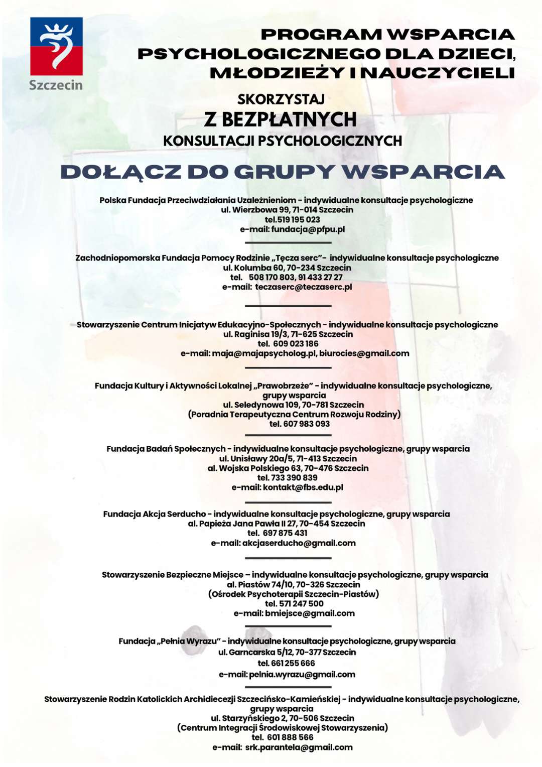 Program wsparcia psychologicznego dla dzieci, młodzieży i nauczycieli