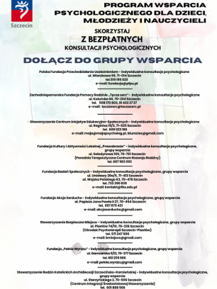 Program wsparcia psychologicznego dla dzieci, młodzieży i nauczycieli